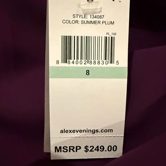 Alex Evenings Asymmetrical Purple Dress - Picture 2 of 3
